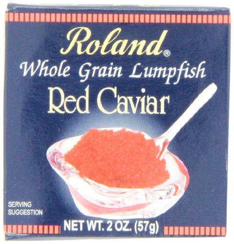Roland Caviar Whole Grain Lumpfish, Red, 2 Ounce (Pack of 2)