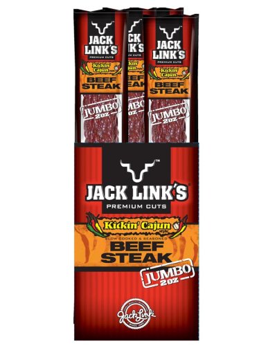 Jack Link's Beef Steak, Kickin' Cajun, 2-Ounce Packages (Pack of 12)