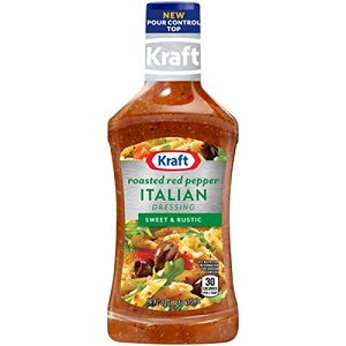 Kraft Roasted Red Pepper Italian Dressing Sweet & Rustic 16. Fl Oz (2 Pack)