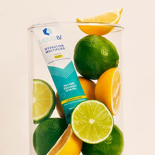 Liquid I.V. Hydration Multiplier, Electrolyte Powder, Easy Open Packets, Supplement Drink Mix (Lemon Lime, 16 Count) thumbnail