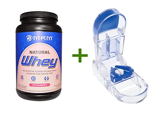 Best MRM, Natural Whey Protein, Strawberry, 2 Lbs (908 G), Apex, Ultra Pill Splitter