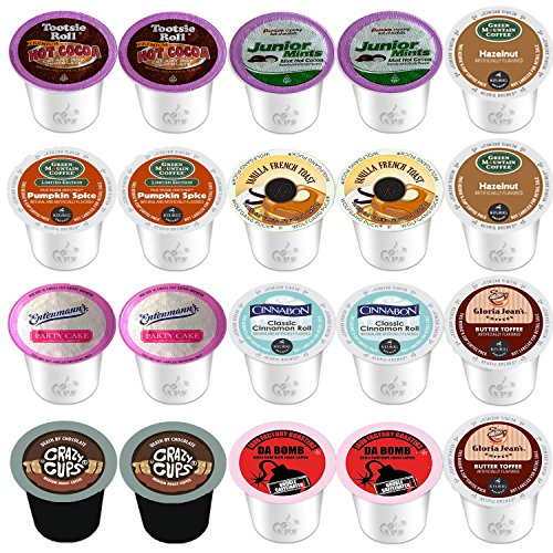 20 - Winter 2.0 Coffee K-cups for Keurig Featuring Tootsie Roll and Junior Mints Hot Cocoa, Pumpkin Spice, Da Bomb, Hazelnut, Vanilla French Toast and thumbnail
