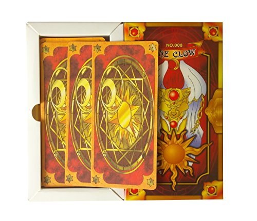 Animenz® Cardcaptor Sakura Magical Clow Card Set + Sakura Cards Set Tarot Cards Pokers Kinomoto Sakura Cosplay Prop (2 X 56 Pcs) + 1 X Star Wand Pend thumbnail