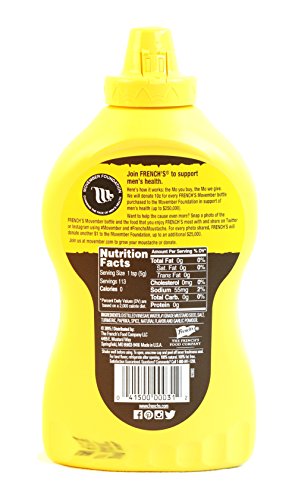 French's Classic Yellow Mustard, Special Edition Bottle, Movember Mustache, 20 Oz, Pack of 2 thumbnail