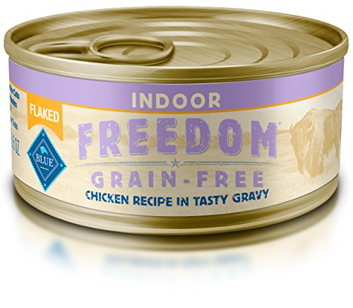 Blue Buffalo Freedom Natural Grain-Free, Flaked Chicken, Indoor Adult Wet Cat Food, 5.5 Oz