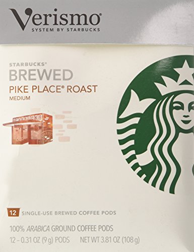 Starbucks Pike Place Roast Coffee Verismo Pods, 12 Count