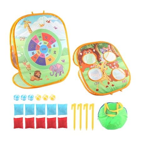 Foldable Kids  Game Board with 8 Colorful Toss Bags Easy to Carry Outdoor SA9