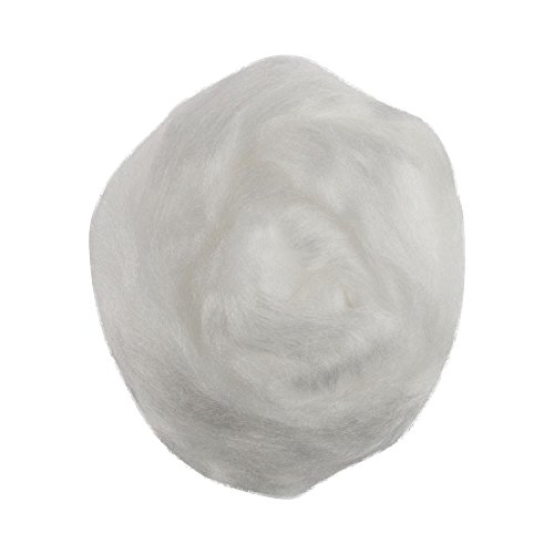 Gazzal Felt Lurex 50g Needle Felting Wool Roving, (White - 6504)