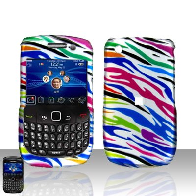 Pink Green Purple Blue Black Color Zebra Stripe Design Snap on Hard Cover Protector Faceplate Cell Phone Case for Blackberry Curve 3G 8520 8530 9300 9 thumbnail