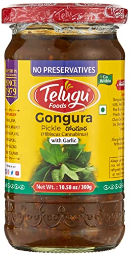 Telugu Foods Gongura Pickle Withvgarlic 300 G