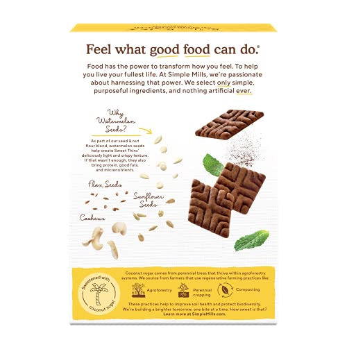 Simple Mills Sweet Thins Cookies Variety Pack, Seed and Nut Flour (Mint Chocolate Chip, Honey Cinnamon, Chocolate Brownie) - Gluten Free, Paleo Friend thumbnail