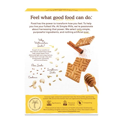 Simple Mills Sweet Thins Cookies Variety Pack, Seed and Nut Flour (Mint Chocolate Chip, Honey Cinnamon, Chocolate Brownie) - Gluten Free, Paleo Friend thumbnail