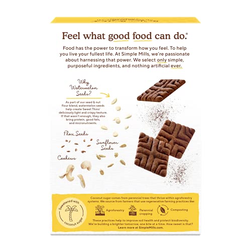 Simple Mills Sweet Thins Cookies Variety Pack, Seed and Nut Flour (Mint Chocolate Chip, Honey Cinnamon, Chocolate Brownie) - Gluten Free, Paleo Friend thumbnail