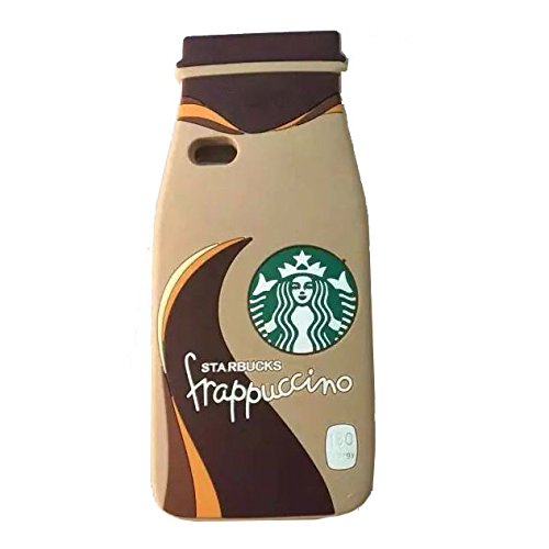 Thunderous 3D Starbucks Coffee Bottle Cup Ice Cream Silicone Back Cover Case for Apple iPhone 6 Plus/6s Plus (5.5 Inch)-Brown