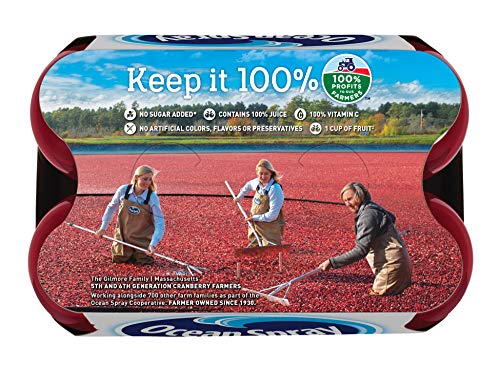 Ocean Spray 100% Juice, Cranberry Juice, 10 Ounce Bottle (Pack of 6) thumbnail