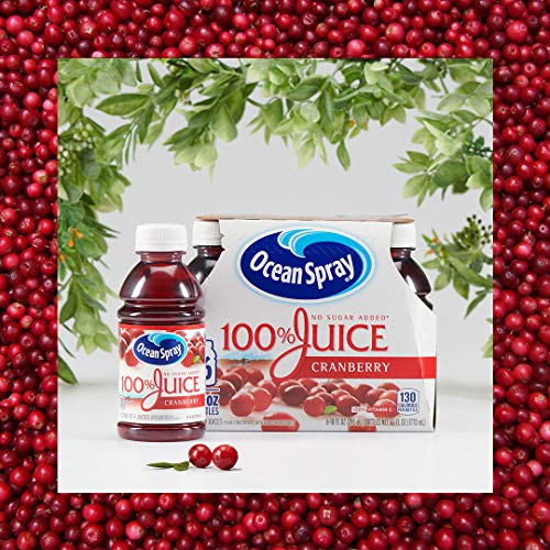 Ocean Spray 100% Juice, Cranberry Juice, 10 Ounce Bottle (Pack of 6) thumbnail