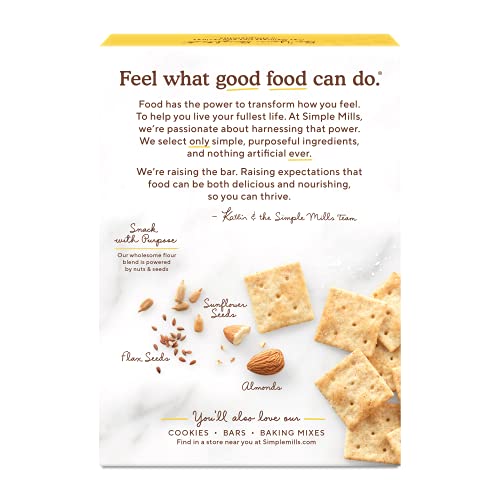 Simple Mills Almond Flour Crackers, Fine Ground Sea Salt - Gluten Free, Vegan, Healthy Snacks, 4.25 Ounce (Pack of 4) thumbnail