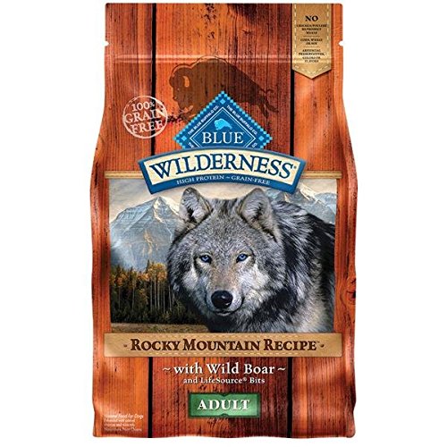 Blue Buffalo Wilderness Grain Free Rocky Mountain Boar Recipe Dry Adult Dog Food, 4 Lb.