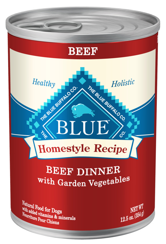 Blue Buffalo Homestyle Recipe Chicken Dinner with Garden Vegetables  Brown Rice Canned Dog Food - 12.5 Oz, Two Cases of 12