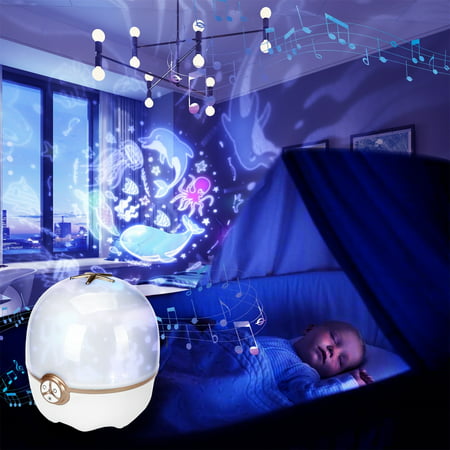 Usupdd Projection Lamp LED Charging Rotating Atmosphere Night Light Creative Gift Usupdd WEE220816-2723