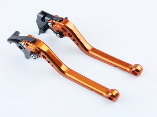 Orange CNC 6 Position Long Brake Clutch Lever for Kawasaki GPZ500S / EX500R NINJA 1990-2009 90 91 92 93 94 95 96 97 98 99 00 01 02 03 04 05 06 07 08 0