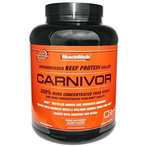 Best MuscleMeds, Carnivor, Bioengineered Beef Protein Isolate, Fruit Punch, 4.1 Lbs (1848 G), Apex, Ultra Pill Splitter thumbnail