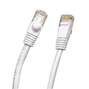 InstallerParts 3 Ft Cat 5E Molded Snagless Patch Cable White -- Professional Series -- 50 Micron Gold Plated RJ45 Connectors -- Data Network thumbnail