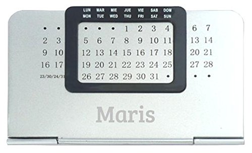 Perpetual Desk Calendar with Engraved Name: Maris (first Name/surname/nickname)
