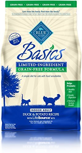 Blue Buffalo Basics Duck Adult Indoor Recipe-Grain Free Dry Cat Food, 5 Lb Bag by Blue Buffalo