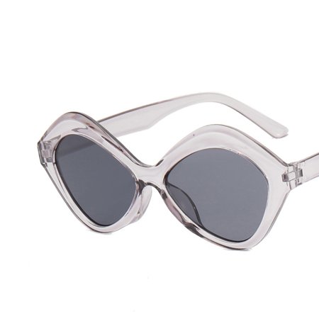 2312 Lip Sunglasses Transparent Gray Gray Sheet Creative Sunglasses Individual Design Sun Protection Anti-Glare Eyeglasses