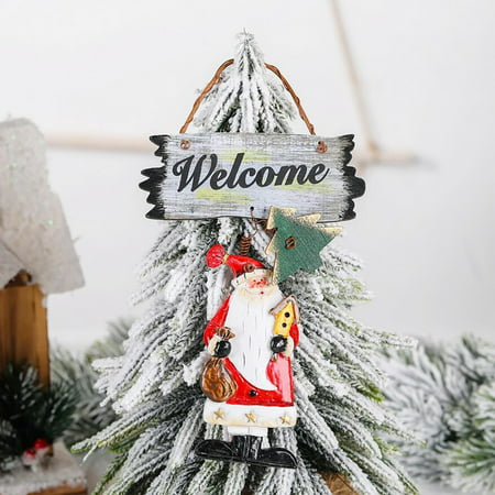 Christmas Resin Wood Painted Pendant Antique Snowman Angel Pendant - 2022 New Toys Christmas Resin Wood A812#6974