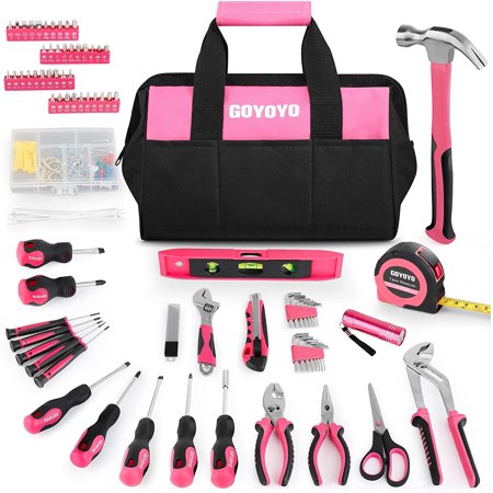 RENR Pink Tool Set for Women  249-Piece Lady S Pink Tool Set for House  DIY and Home Maintenance  with Women Pink Tool Bag  Perfect Gift for Women  La