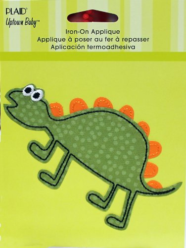 Uptown Baby Printed Fabric Iron on Appliques, Medium, 34311 Dinosaur