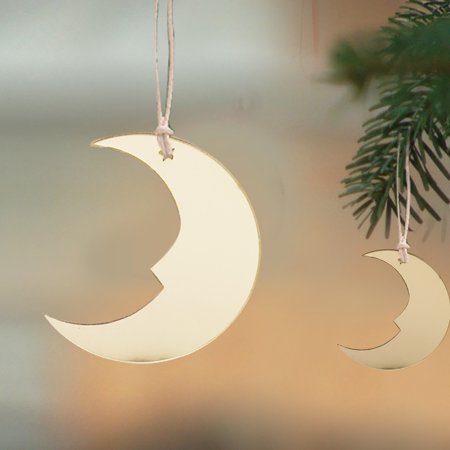 DDgui Christmas Decoration Pendant Gold and Silver Double Color Acrylic Mirror Sticker - 2022 New Toys Christmas Decoration a-a#8306 DDgui 220919-8306