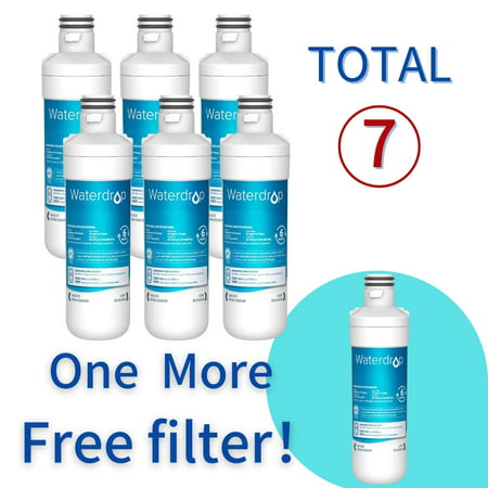 Waterdrop Refrigerator Water Filter  Replacement for LG® LT 1000P 46-9980  9980  Reduce Chlorine  Pack of 6 Filtration