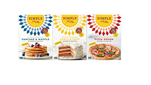 Simple Mills, Baking Mix Variety Pack, Pancake & Waffle, Pizza Dough, Vanilla Muffin & Cake Variety Pack, 3 Count (Packaging May Vary) thumbnail
