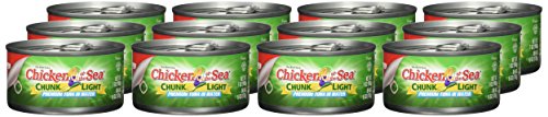 Chicken of the Sea Chunk Light Premium Tuna in Water 7 Ounce (Pack of 12)