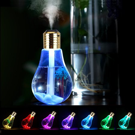 DDgui New Upgraded Creative Night Light Humidifier USB Mute Small Colorful Bulb Humidifier DDgui WAA220922-3535