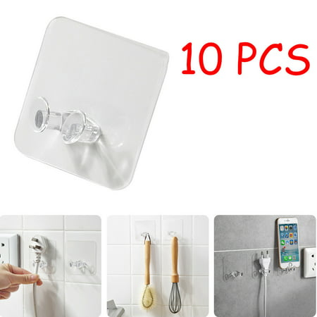 Usupdd 10pc Wall Storage Hook Power Plug Socket Holder Wall Adhesive Hanger Home Office Usupdd WEE220816-5797