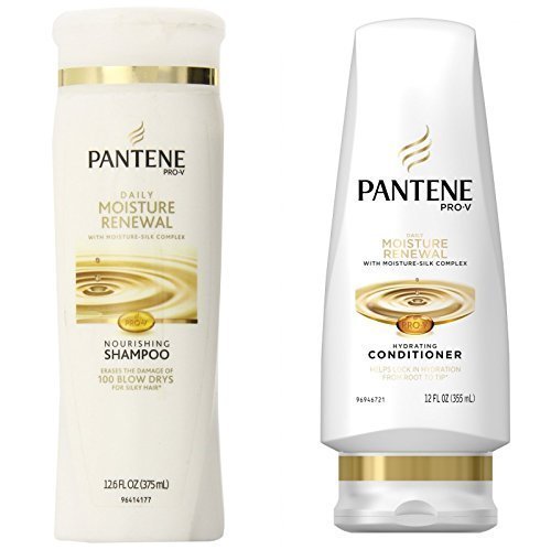 Pantene Pro V Daily Moisture Renewal Shampoo (12.6 Oz) + Conditioner (12 Oz) by Pantene