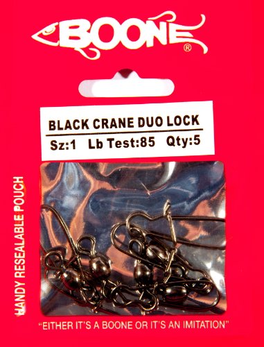 Boone Black Crane Duo-Lock Swivels, 85-Pound