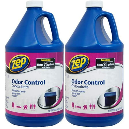 Zep Odor Control Disinfectant Concentrate 128 Ounce ZUOCC128 (Pack of 2)Great for Countertops  Appliances  Tables  Stovetops