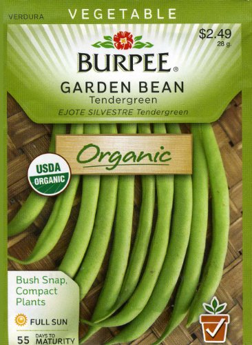 Burpee 60727 Organic Bean, Bush Tendergreen Seed Packet