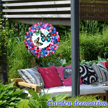 Usupdd New Iron Garden Crafts Decorative Home Pendant Butterfly Wind to Drive Birds Usupdd WDD220817-7681