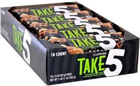 REESE'S & TAKE5 Chocolate, Peanut Butter Candy, 1.5-oz Bars (Pack Of 18)