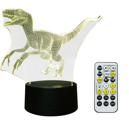 FengLS Children 3D Dinosaur Night Light 7 Color Variations USB Dinosaur Night Light Children S Birthday Gift Home Decoration 09-Home MM-19A#7681 Home 