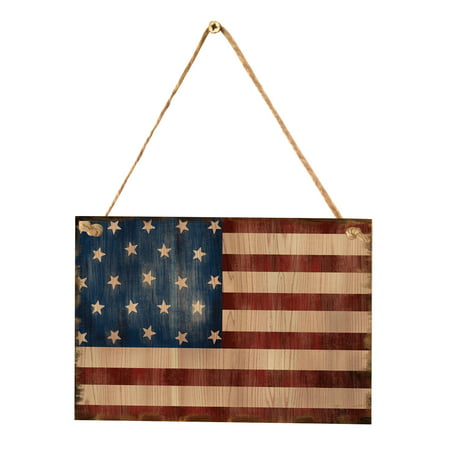 Zpj5#3535 Independence Day Wooden Pendant Wooden Pendant Home Window Hotel Decoration Z#3535 OX6