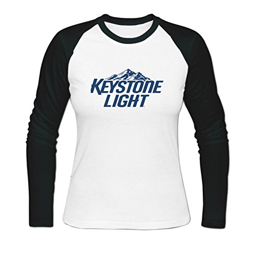 Keystone Light Beer Baseball Style Shirt for Womens S White