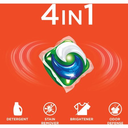 PODS Plus Febreze Odor Defense Laundry Detergent Pacs, Active Fresh Scent, 32 Count by Tide
