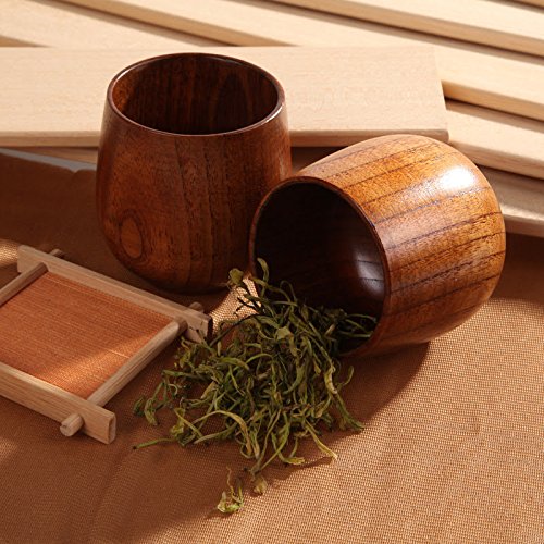 Primitive Handmade Natural Spruce Wood Wooden Cup Mug Breakfast Beer Milk Coffee Cup thumbnail